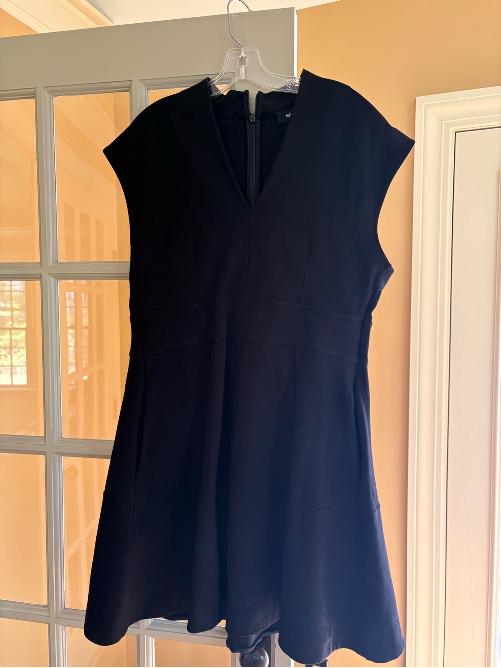 Classic Black V-Neck A-Line Women's Dress